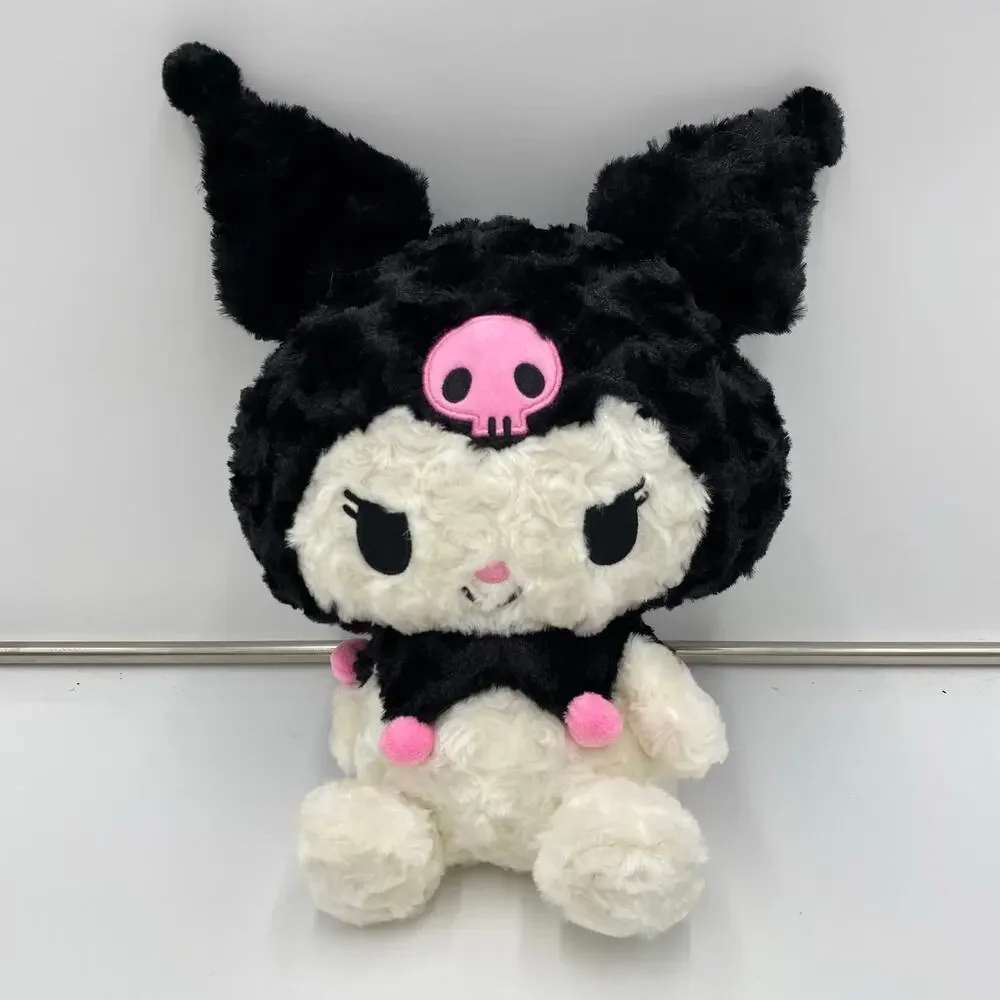 Sanrio X Round One Exclusive Kuromi Rose Boa Black Fluff 14